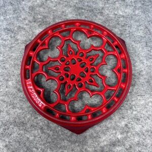 Le Creuset Cousances France 8" Red Enameled Cast Iron Trivet